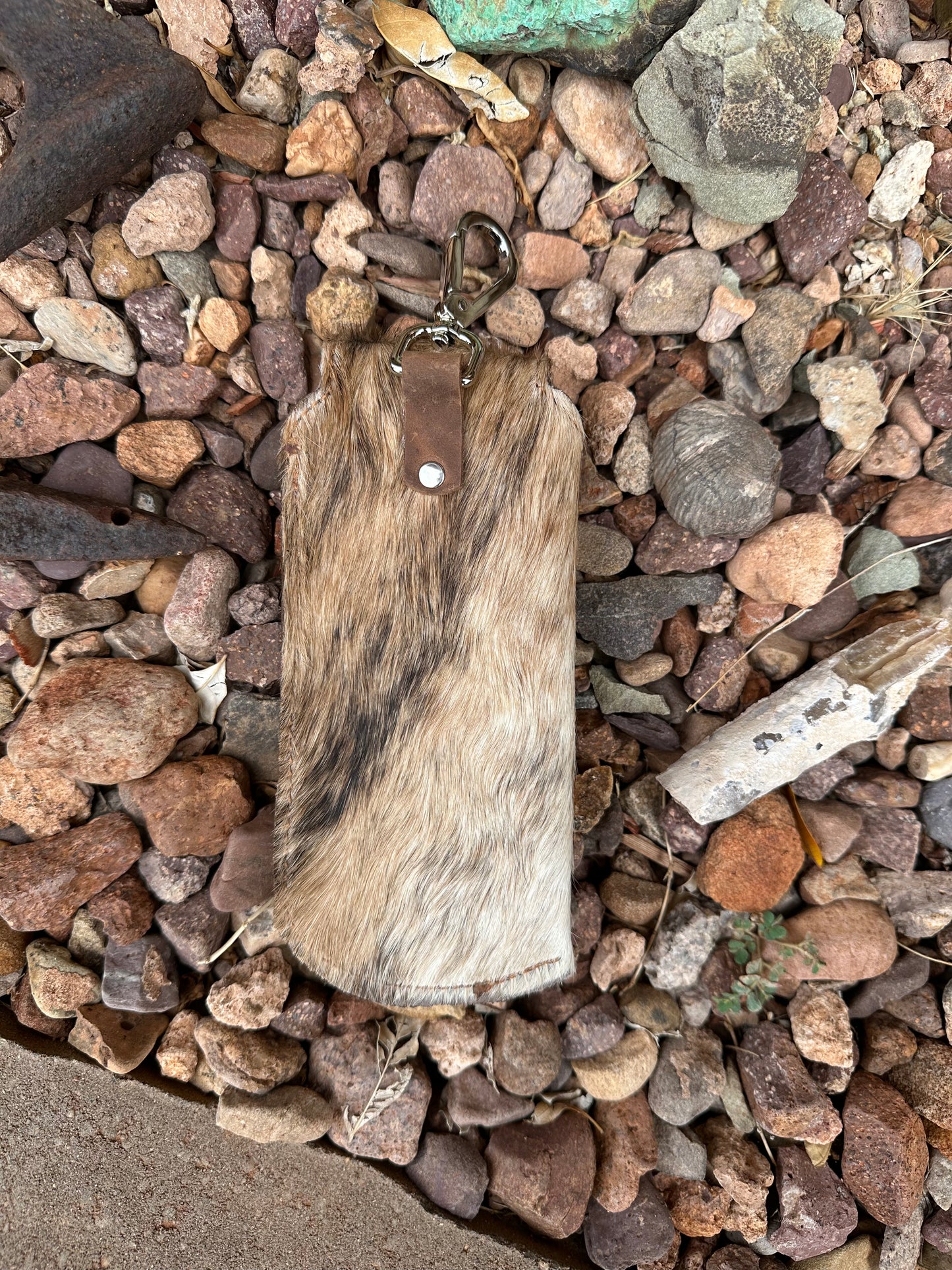 Western leather sunflower eye glass case