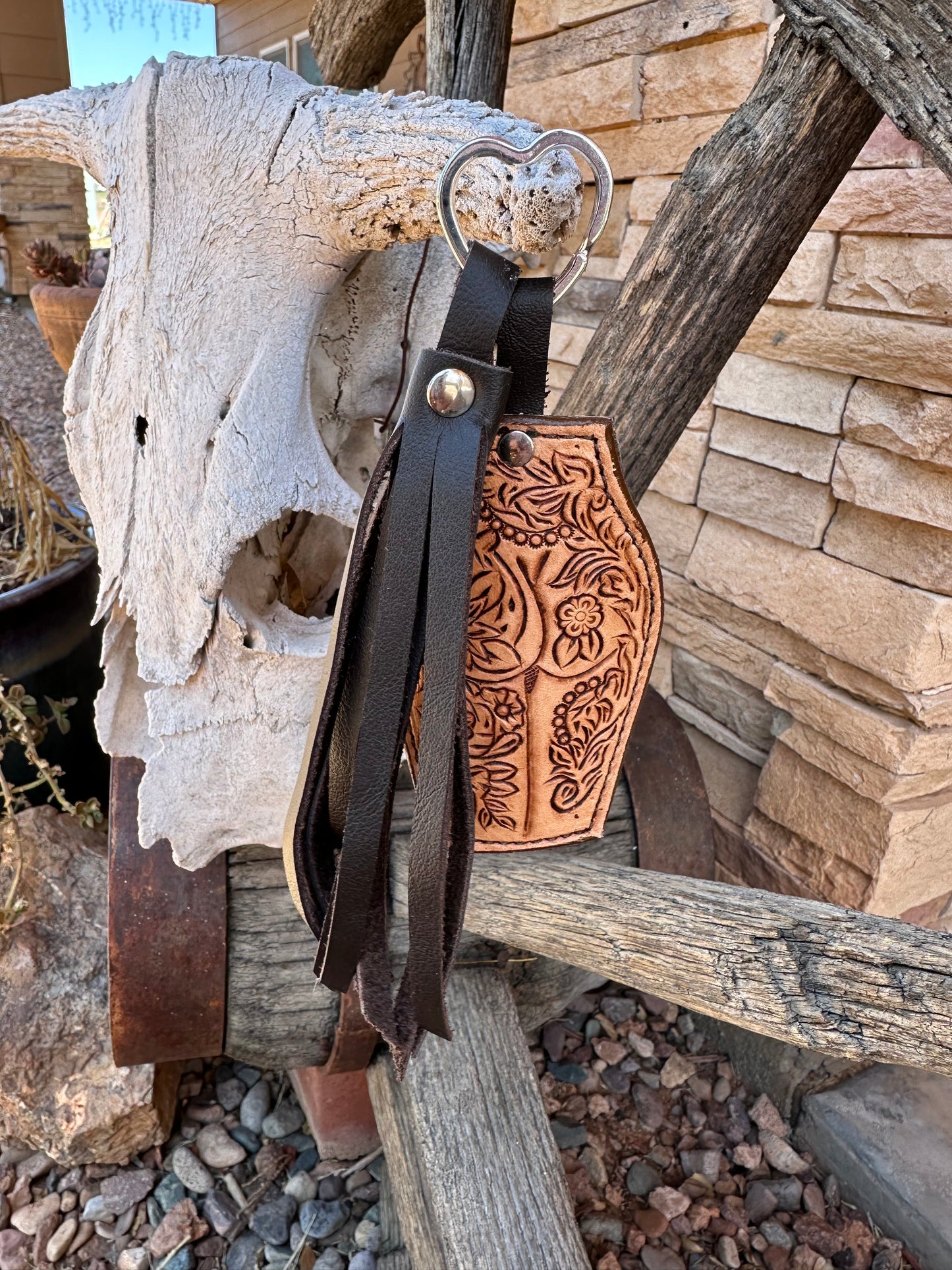 Western Bootyful Tattoo chapstick tassel keychain