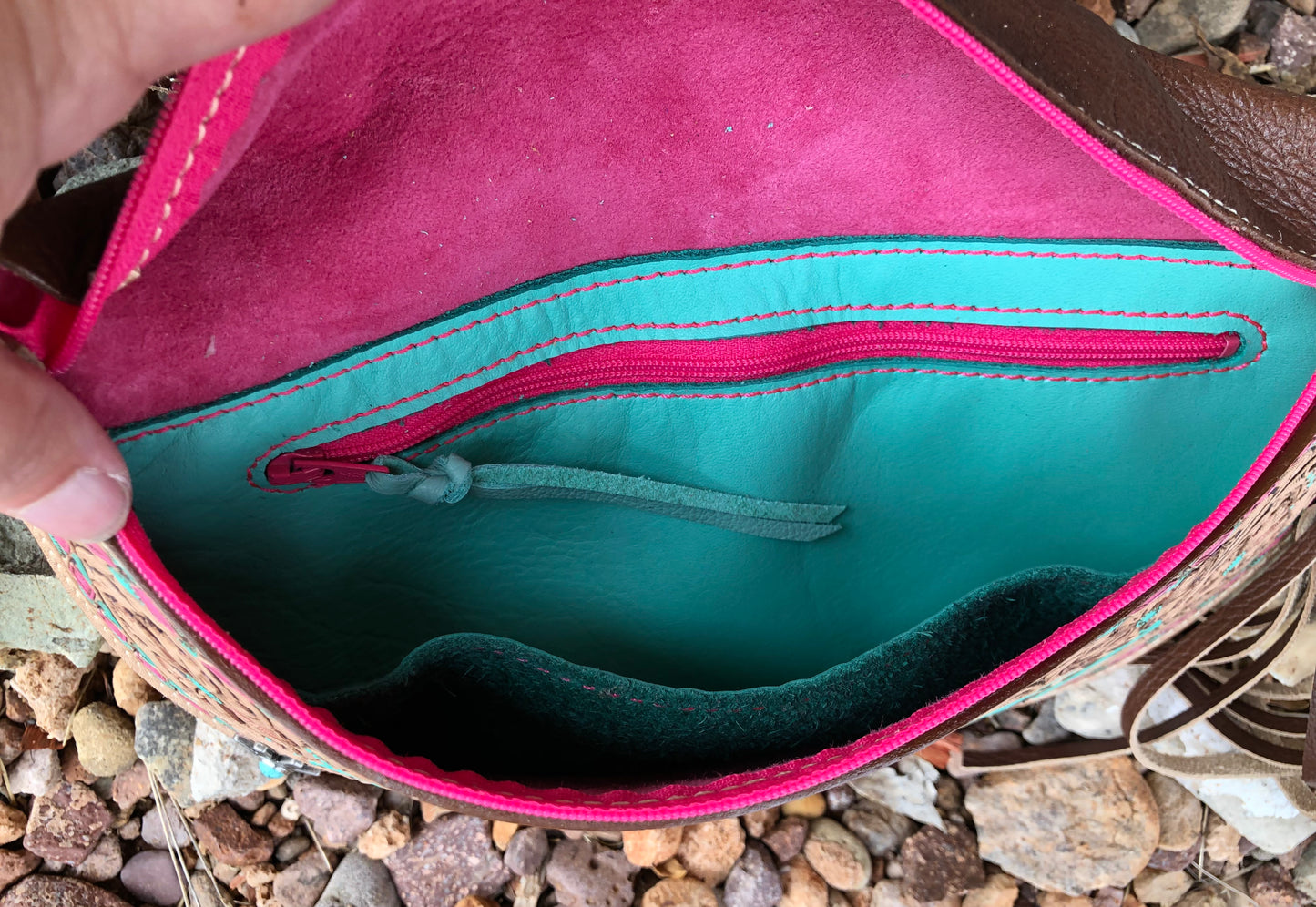 Western tooled leather Dibs on the Cowboy Fanny pack/Bum bag