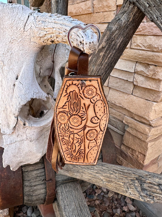 Western cactus Bootyful Tattoo tassel chapstick keychain