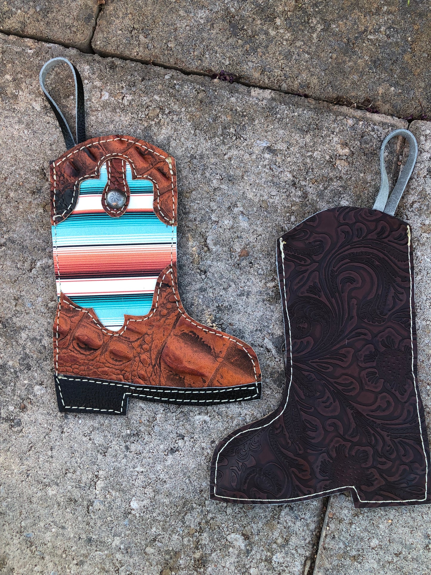 Mini western gift card stocking