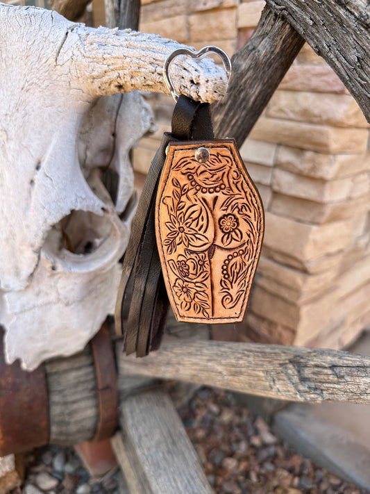 Western Bootyful Tattoo tassel chapstick keychain