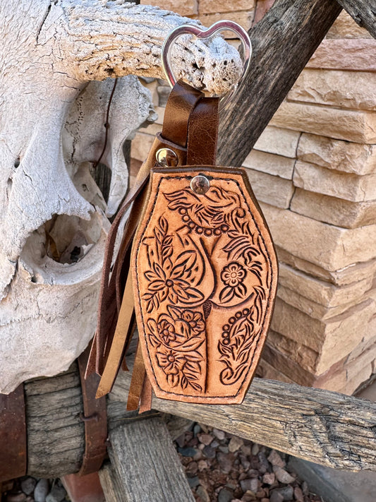 Western Bootyful Tattoo tassel chapstick keychain